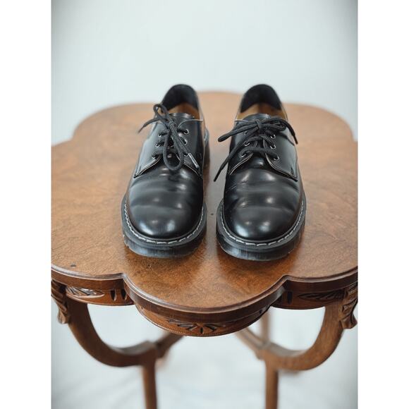 SOLOVAIR England Lace Up Unisex Loafer Black Women's US 6 Men's 5 #0015 - Picture 2 of 8